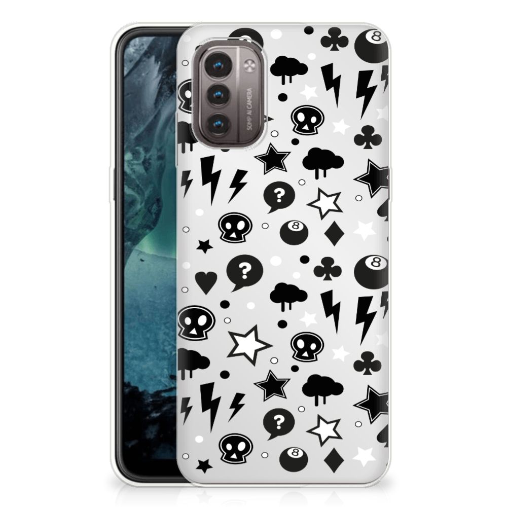 Silicone Back Case Nokia G21 | G11 Silver Punk B2C Telecom