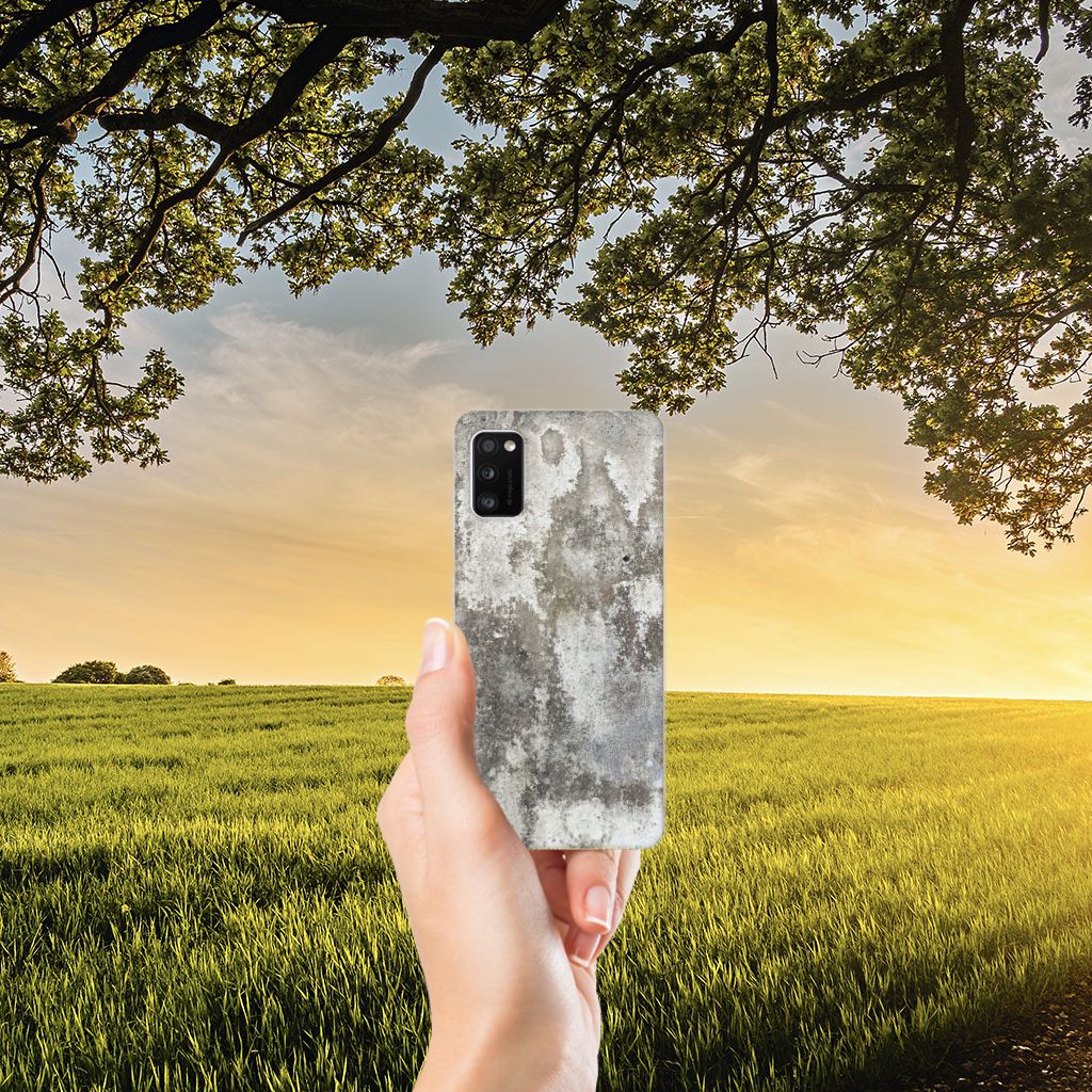 Samsung Galaxy A41 TPU Siliconen Hoesje Beton Print B2C Telecom