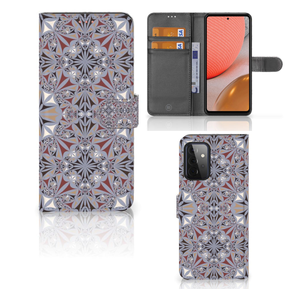 Samsung Galaxy A72 Bookcase Flower Tiles