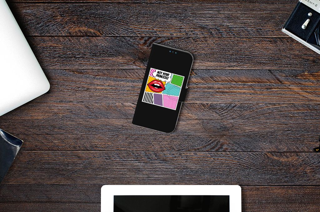 iPhone 14 Pro Wallet Case met Pasjes Popart Princess