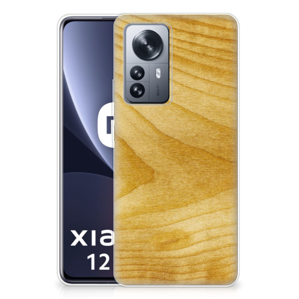 Xiaomi 12 Pro Bumper Hoesje Licht Hout B2C Telecom