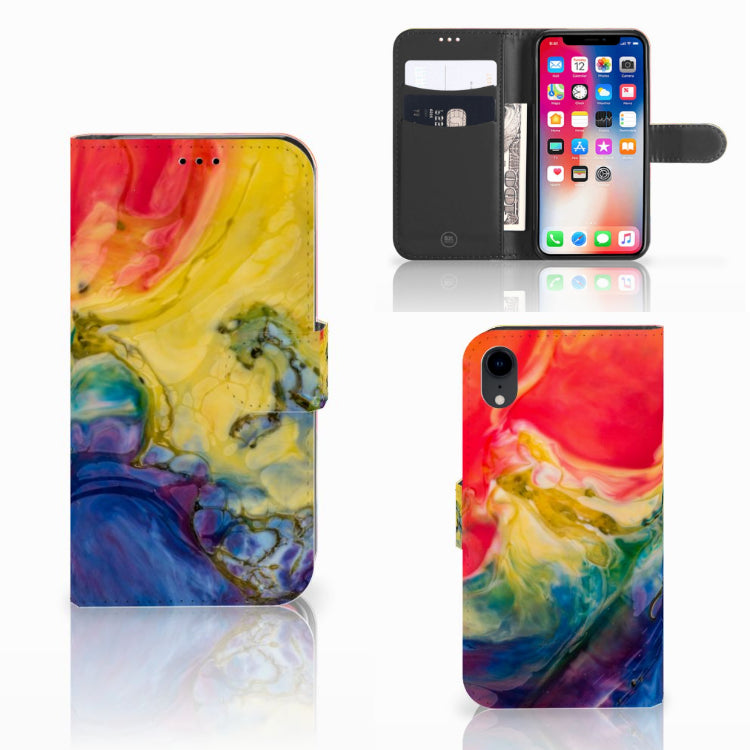 Hoesje Apple iPhone Xr Watercolor Dark