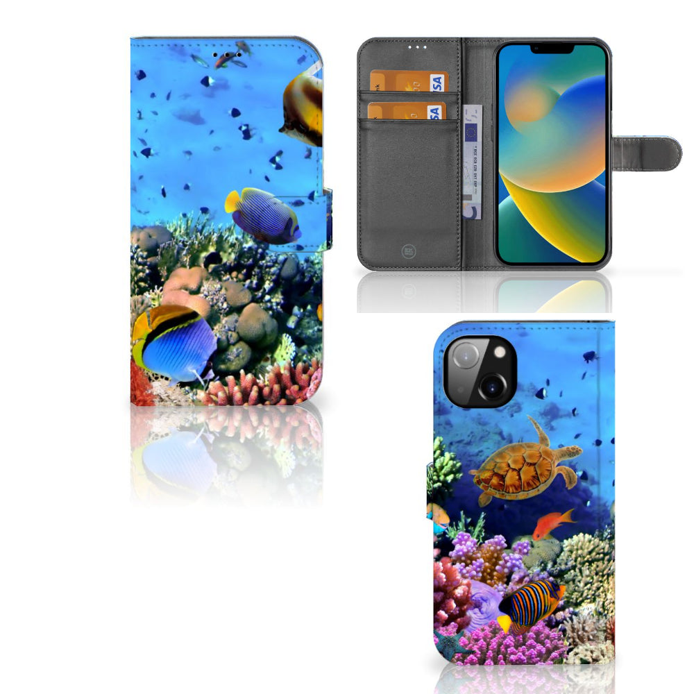 iPhone 14 Plus Telefoonhoesje met Pasjes Vissen