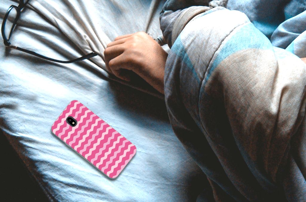 Samsung Galaxy J3 2017 TPU bumper Waves Pink