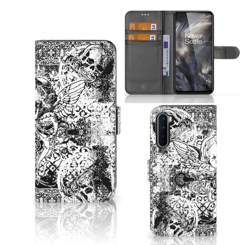 Telefoonhoesje met Naam OnePlus Nord Skulls Angel