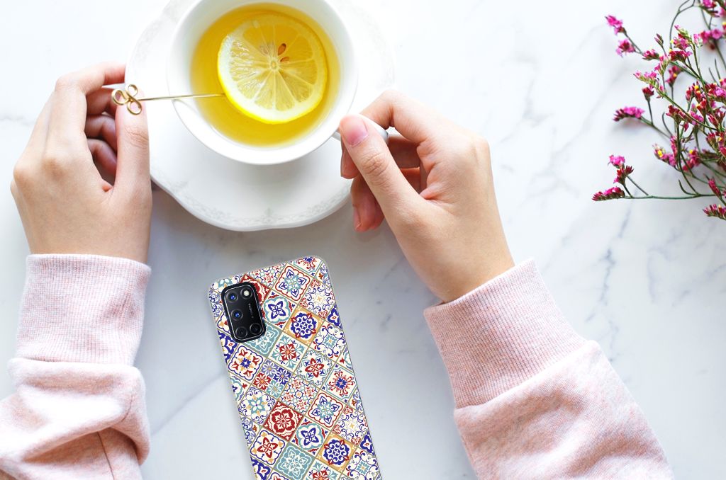 OPPO A52 | A72 TPU Siliconen Hoesje Tiles Color B2C Telecom