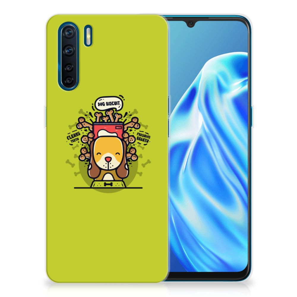 OPPO A91 Telefoonhoesje met Naam Doggy Biscuit B2C Telecom