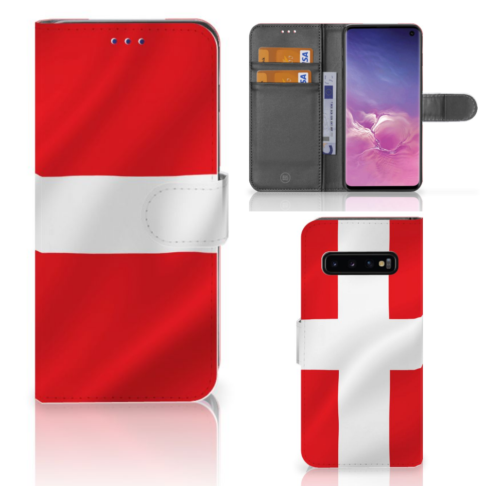 Samsung Galaxy S10 Bookstyle Case Denemarken