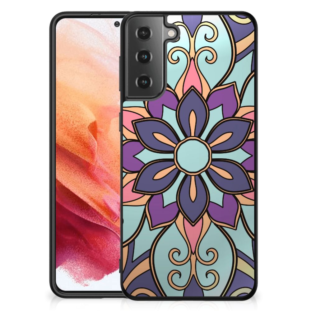 Samsung Galaxy S21 Bloemen Hoesje Purple Flower