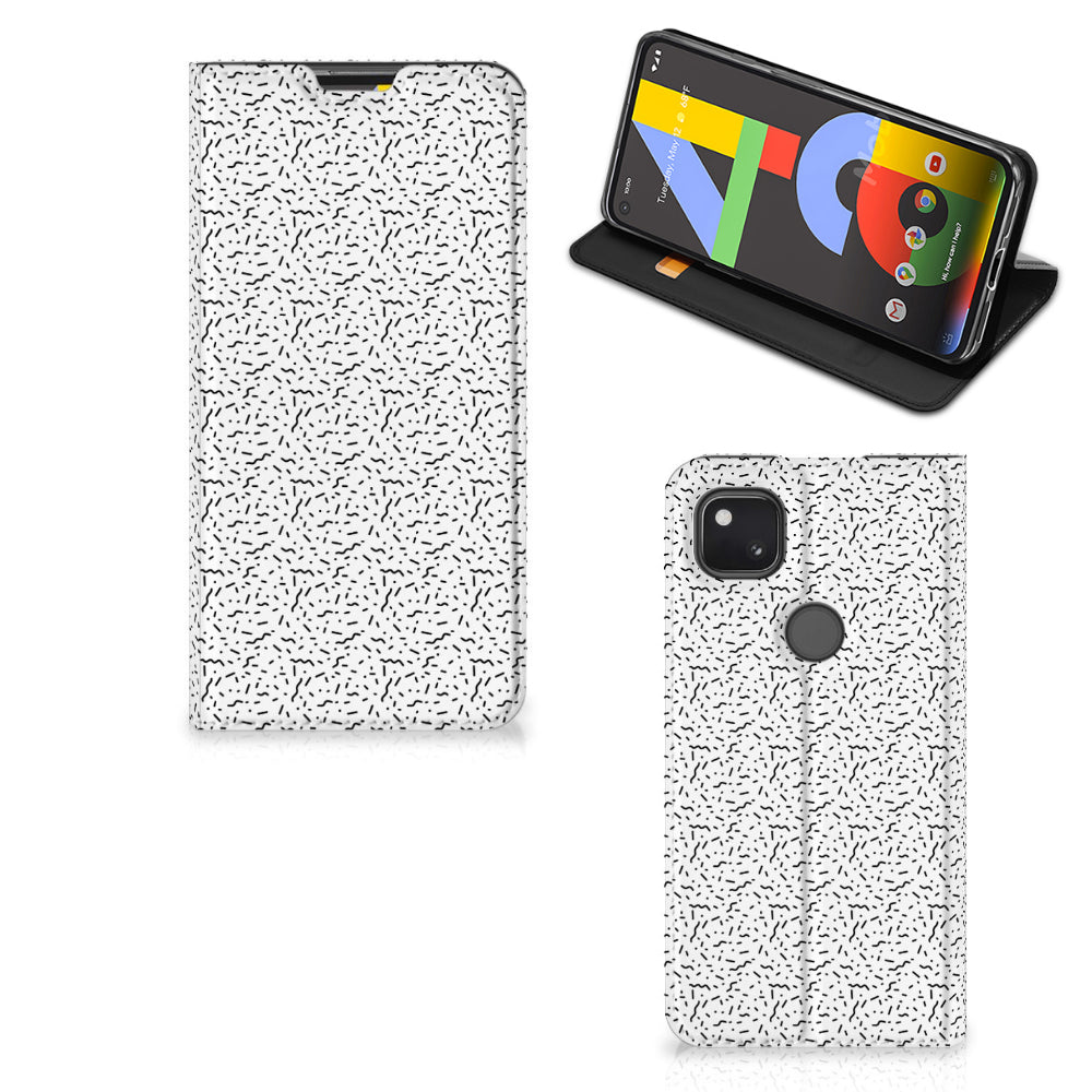 Google Pixel 4a Hoesje met Magneet Stripes Dots