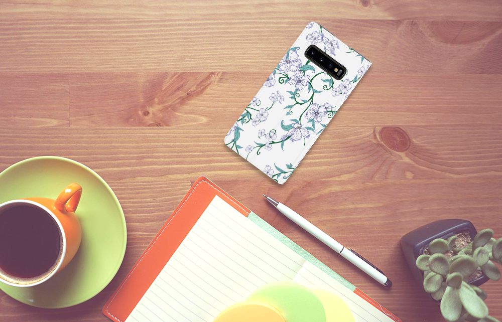 Samsung Galaxy S10 Plus Uniek Smart Cover Blossom White