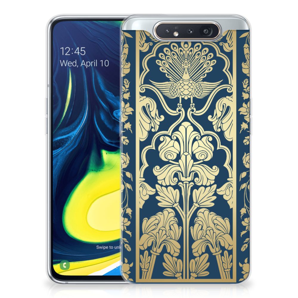 Samsung Galaxy A80 TPU Case Beige Flowers