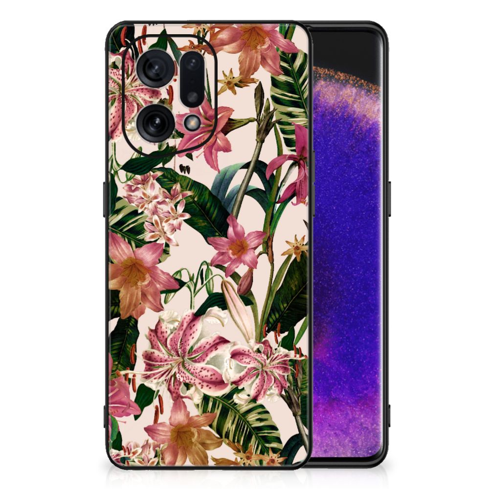 OPPO Find X5 Bloemen Hoesje Flowers