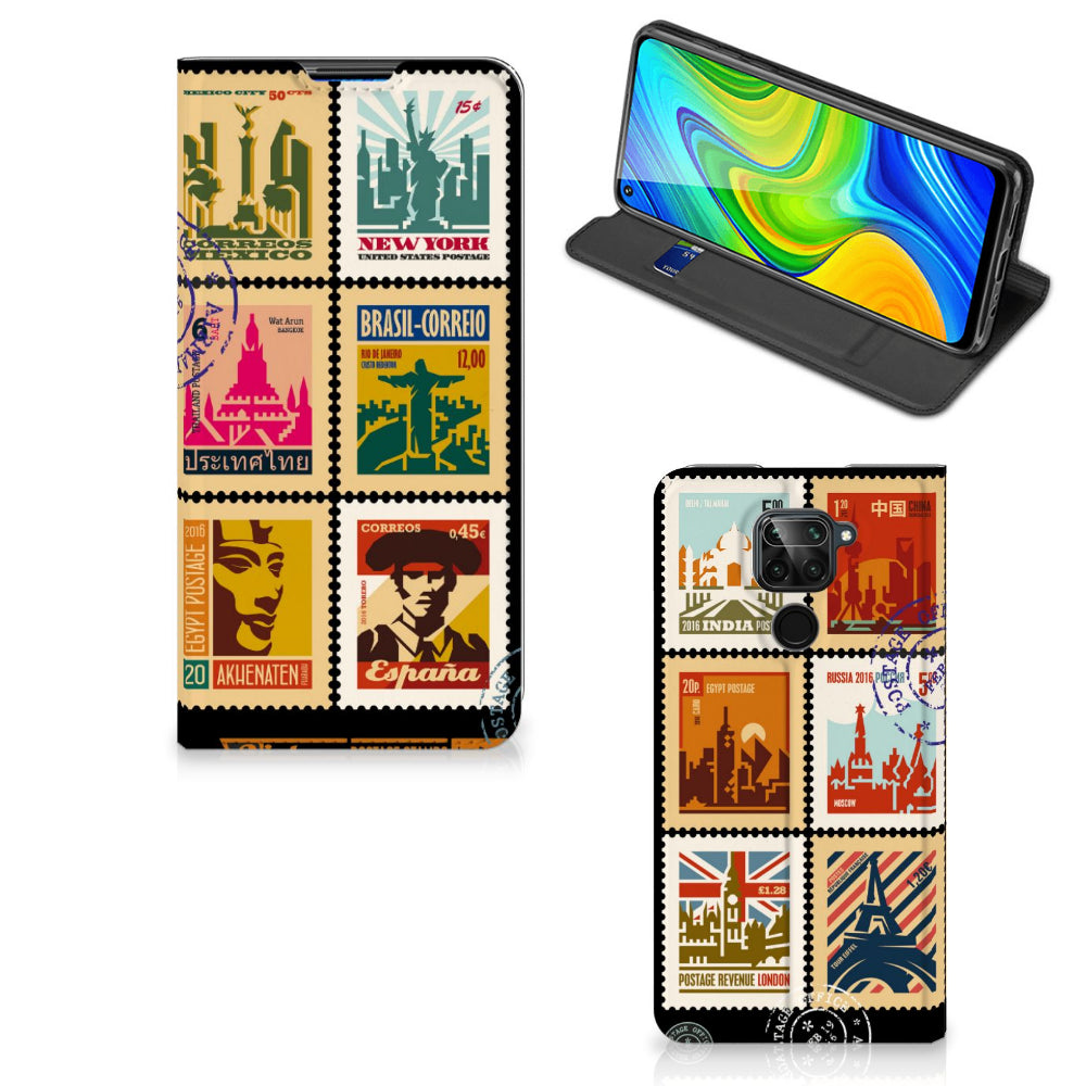 Xiaomi Redmi Note 9 Book Cover Postzegels