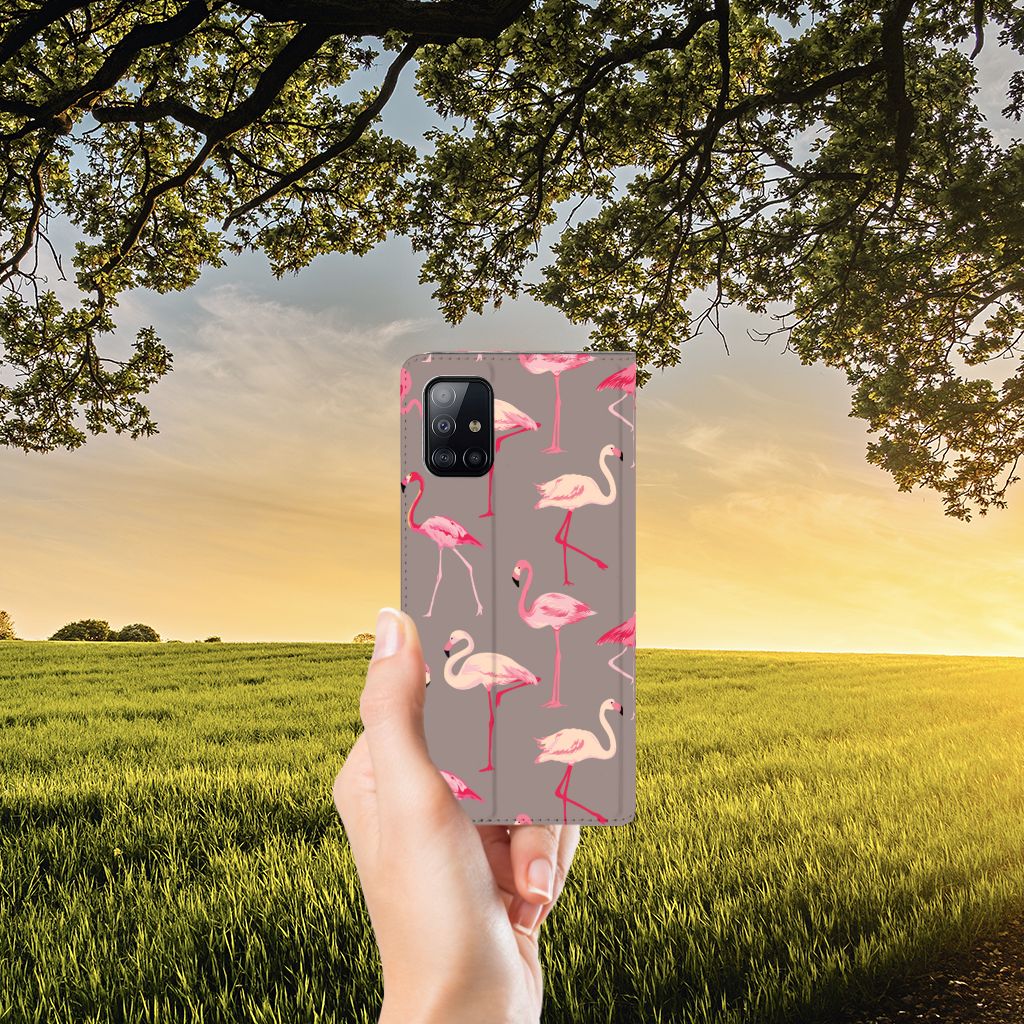 Samsung Galaxy A71 Hoesje maken Flamingo - B2C Telecom