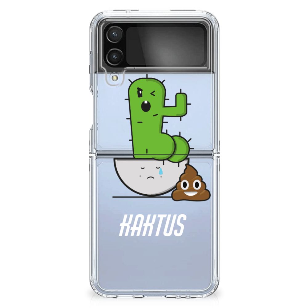 Samsung Galaxy Z Flip 4 Telefoonhoesje met Naam Cactus Poo