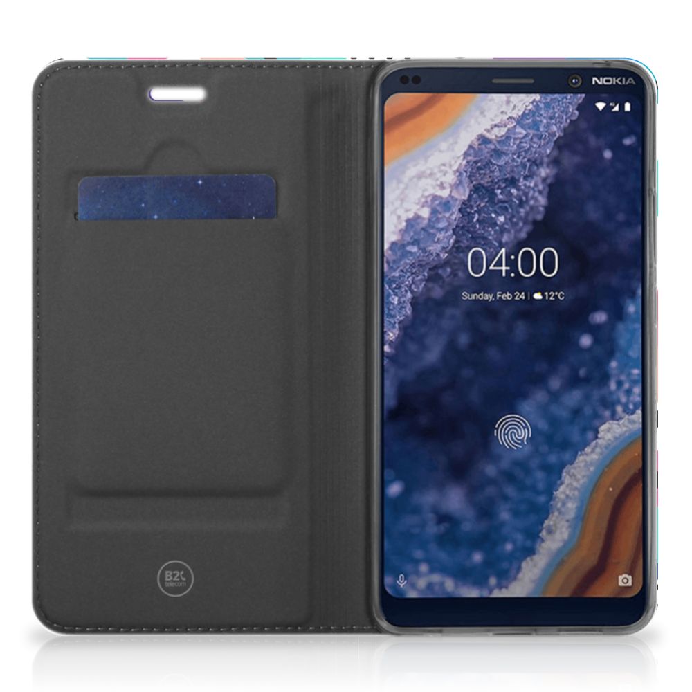 Nokia 9 PureView Stand Case Blokken Kleurrijk