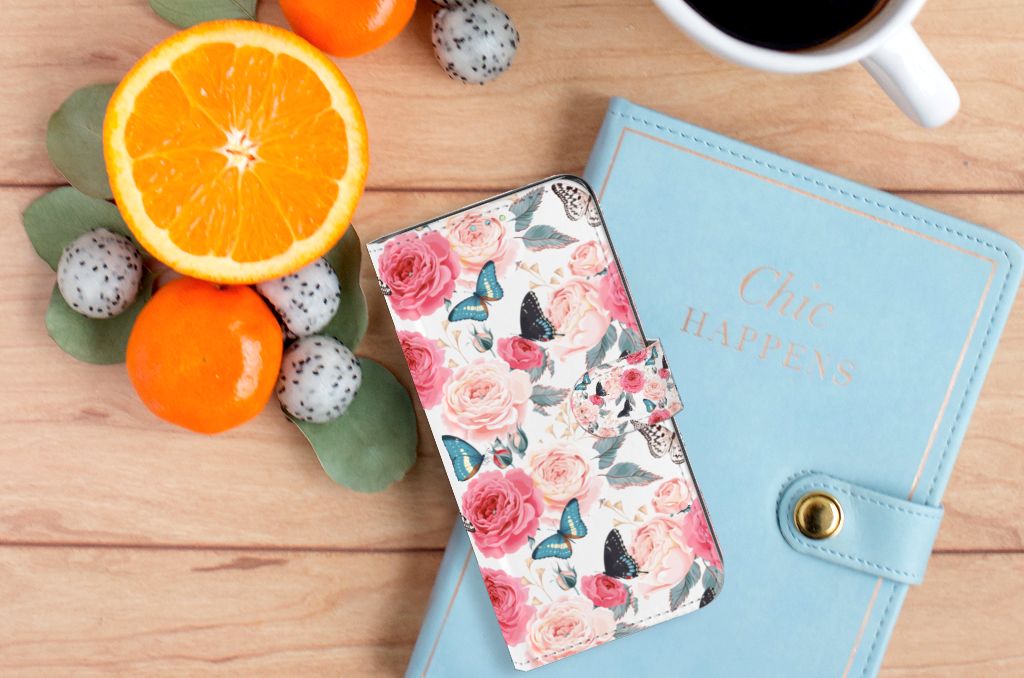 Samsung Galaxy A52 Hoesje Butterfly Roses