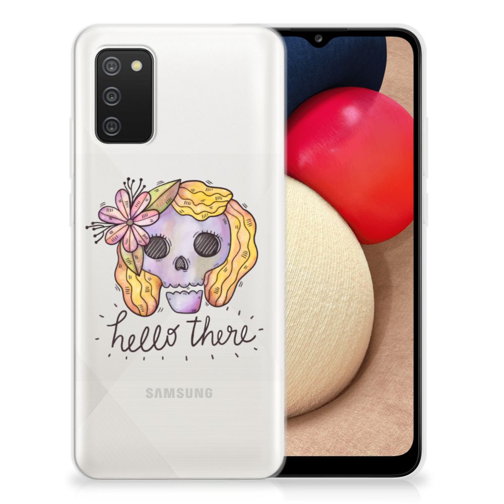 Silicone Back Case Samsung Galaxy A02s Boho Skull B2C Telecom