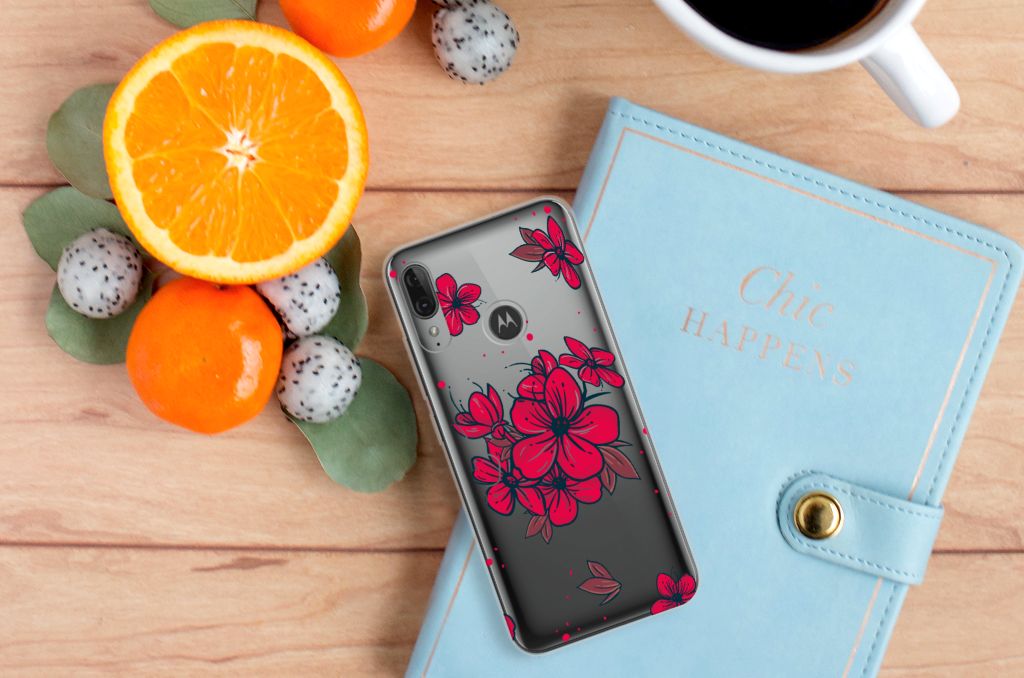 Motorola Moto E6 Plus TPU Case Blossom Red