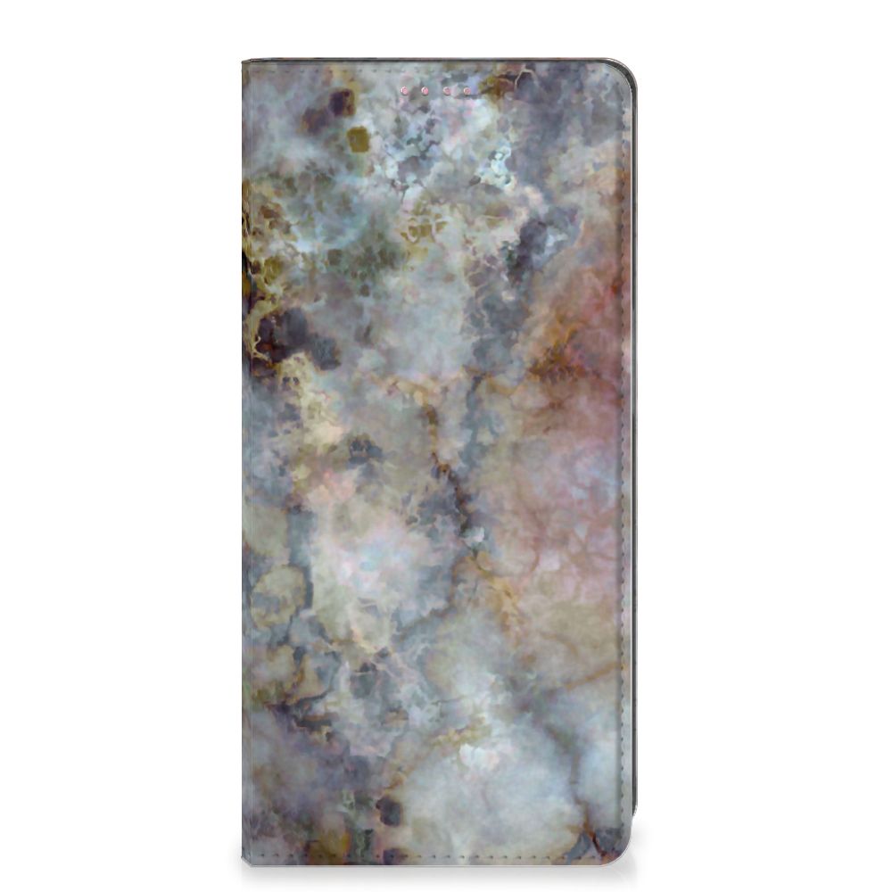 OPPO A54 5G | A74 5G | A93 5G Standcase Marmer Grijs - B2C Telecom