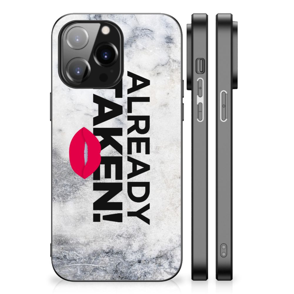 iPhone 14 Pro Max Telefoon Hoesje met tekst Already Taken White B2C Telecom