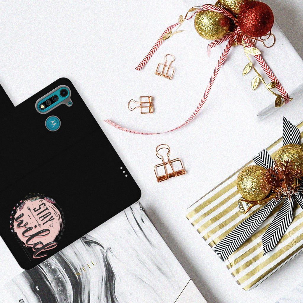 Motorola G8 Power Lite Leuk Hoesje Boho Stay Wild