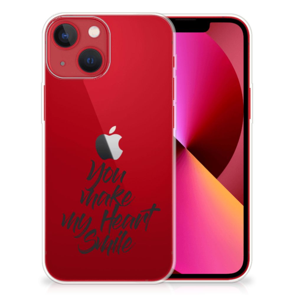 Apple iPhone 13 Siliconen hoesje met naam Heart Smile B2C Telecom