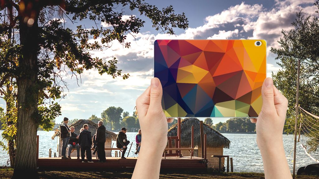 Lenovo Tab M10 Back Cover Polygon Color