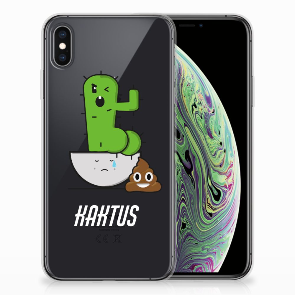 Apple iPhone Xs Max Telefoonhoesje met Naam Cactus Poo