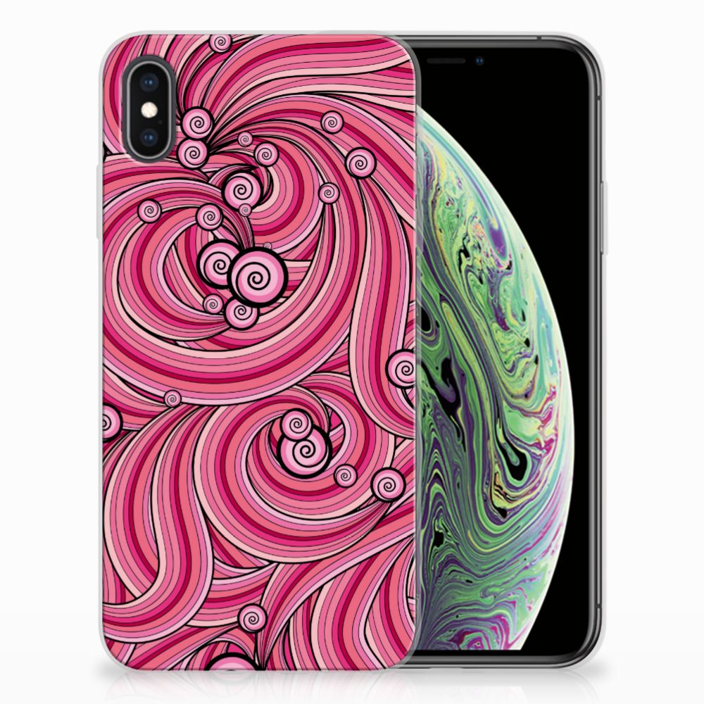 Apple iPhone Xs Max Hoesje maken Swirl Pink
