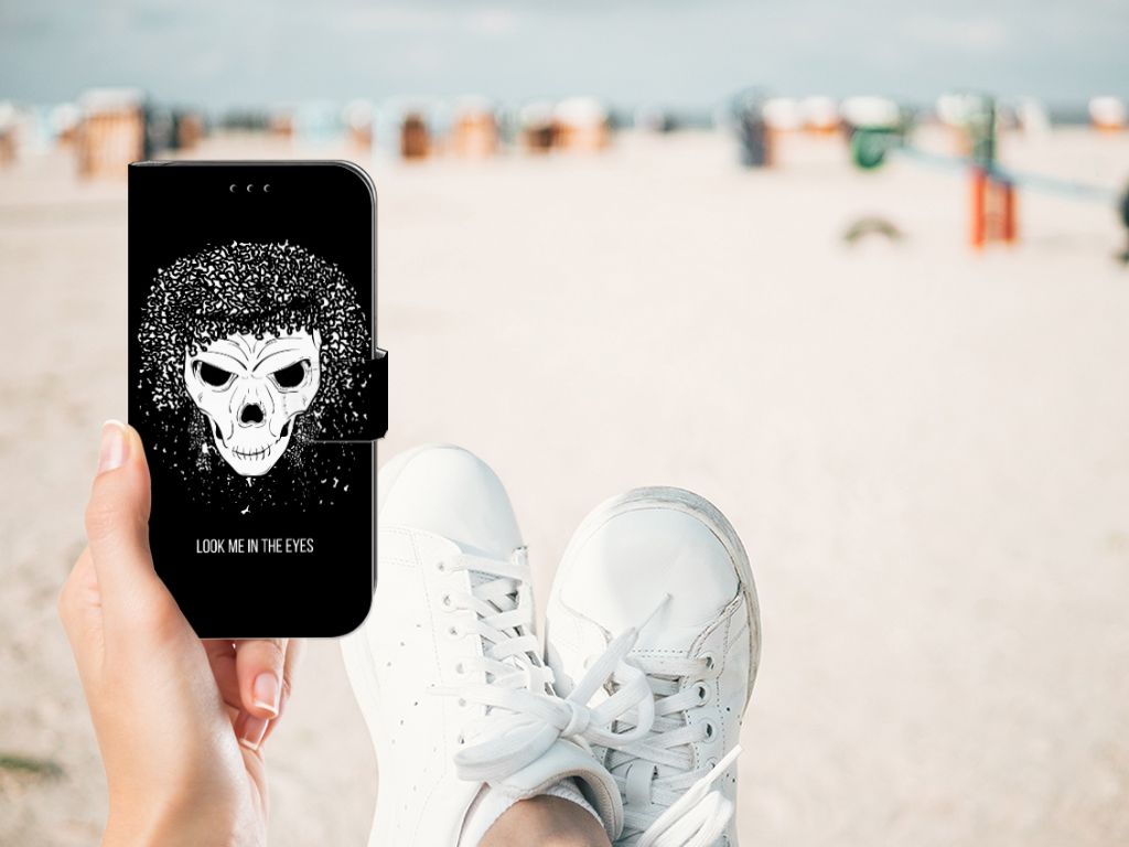 Telefoonhoesje met Naam Apple iPhone 11 Skull Hair