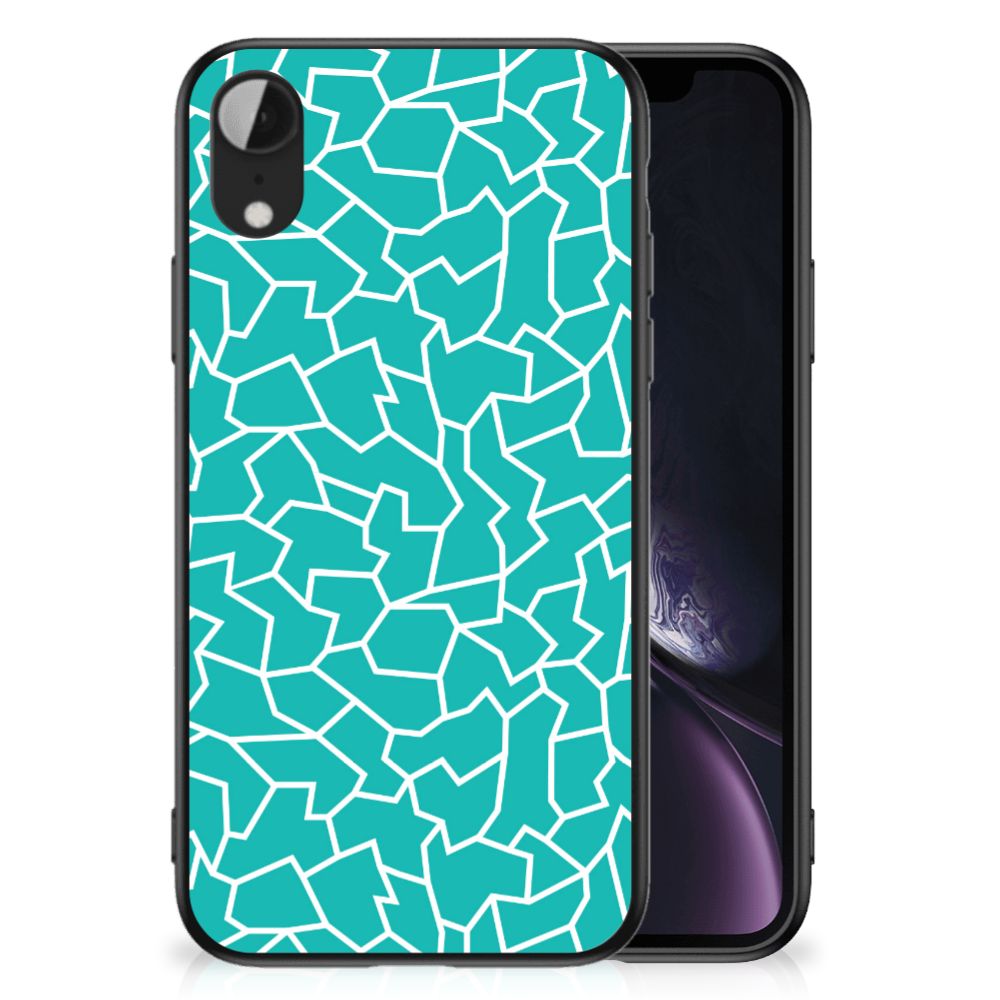 Apple iPhone XR Leuk Telefoonhoesje Cracks Blue
