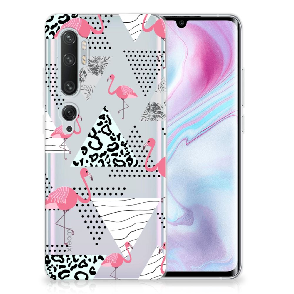Xiaomi Mi Note 10 Pro TPU Hoesje Flamingo Triangle