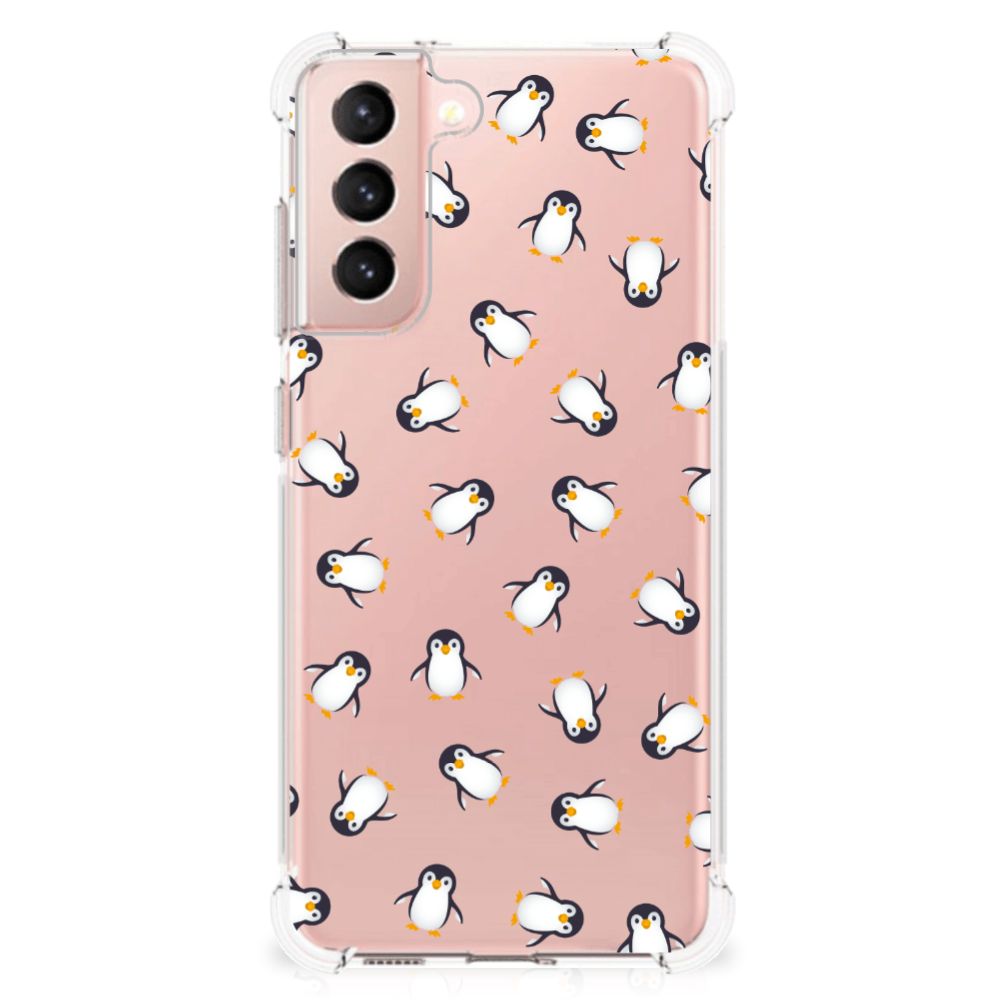 Doorzichtige Silicone Hoesje voor Samsung Galaxy S21 FE Pinguïn B2C Telecom