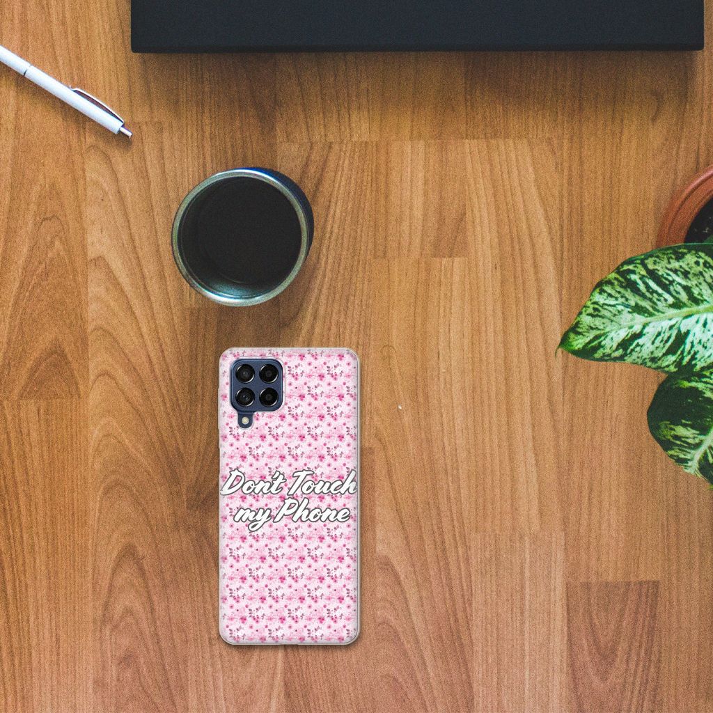 Samsung Galaxy M53 Silicone-hoesje Flowers Pink DTMP B2C Telecom