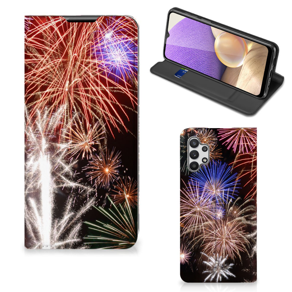 Samsung Galaxy A32 5G Hippe Standcase Vuurwerk - B2C Telecom