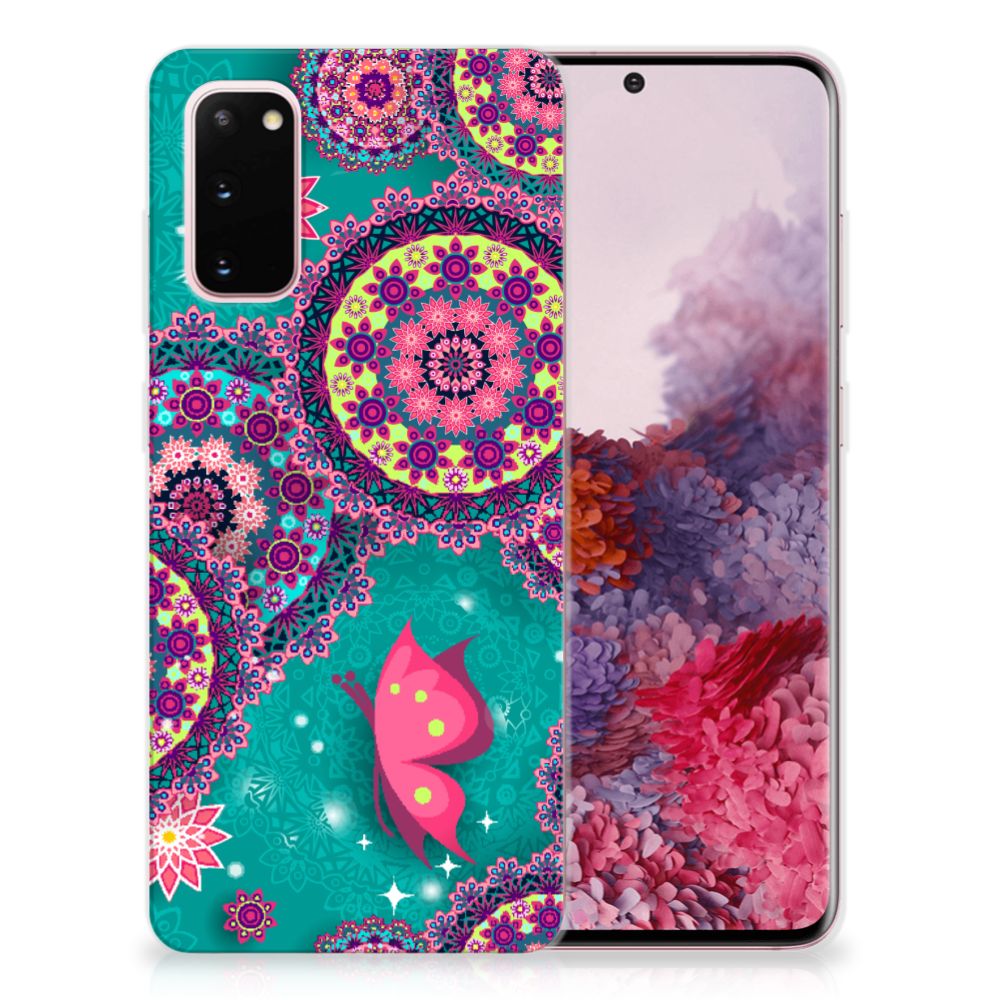 Samsung Galaxy S20 Hoesje maken Cirkels en Vlinders B2C Telecom