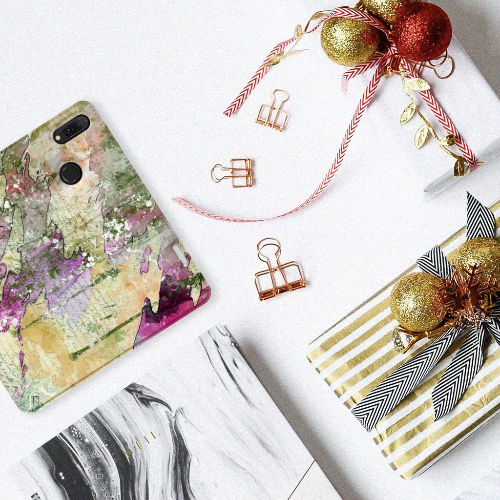 Bookcase Huawei Y7 hoesje Y7 Pro (2019) Letter Painting