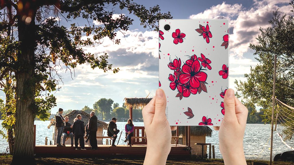 Samsung Galaxy Tab A8 2021/2022 Siliconen Hoesje Blossom Red