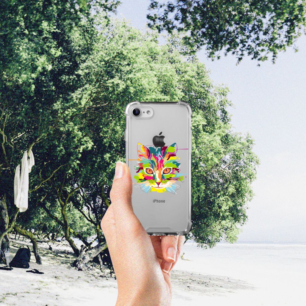 iPhone SE 2022/2020 | iPhone 8/7 Stevig Bumper Hoesje Cat Color B2C Telecom