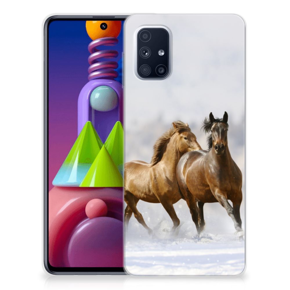 Samsung Galaxy M51 TPU Hoesje Paarden B2C Telecom