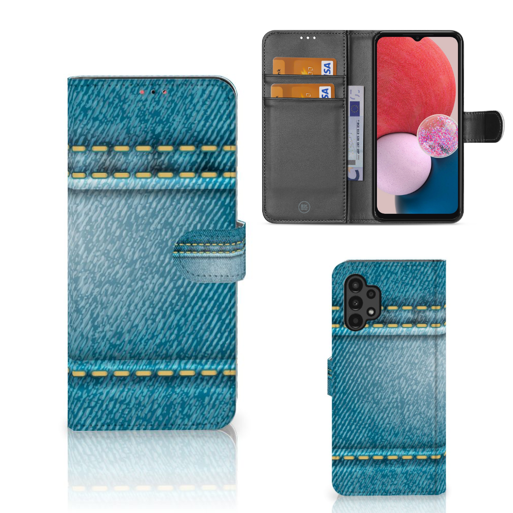 Samsung Galaxy A13 (4G) Wallet Case met Pasjes Jeans