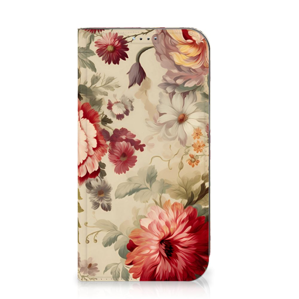 Smart Cover voor iPhone 15 Bloemen met kleurrijke bloemenprints voor een stijlvolle look đ¸