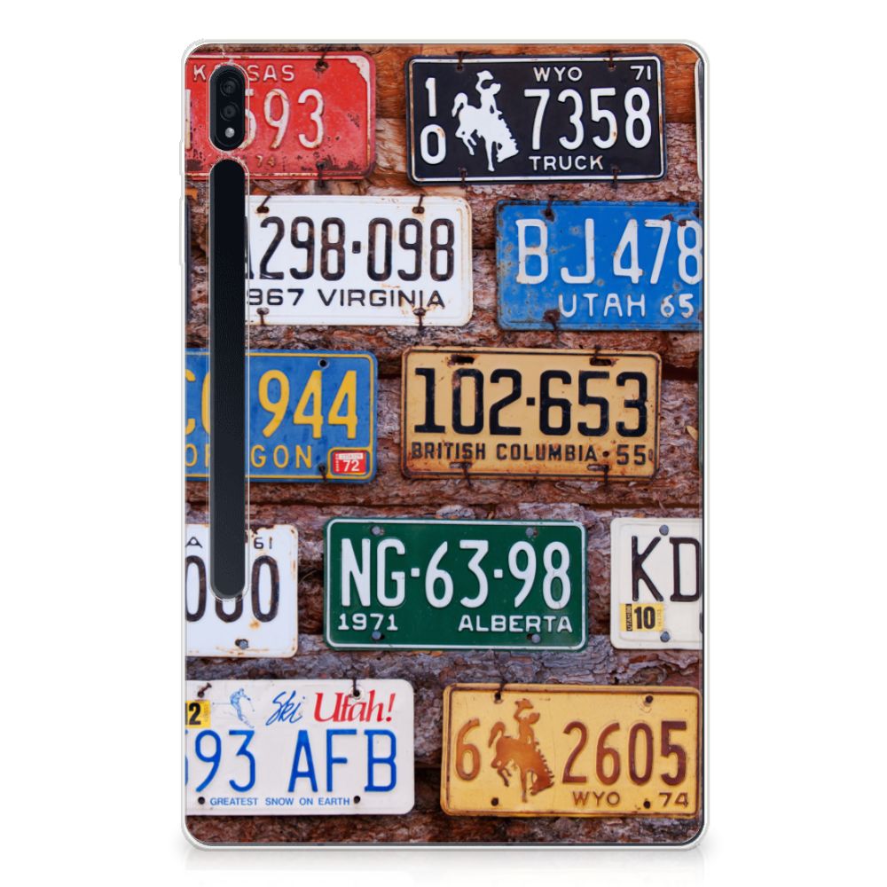 Samsung Galaxy Tab S7 Plus | S8 Plus Tablet Backcover met foto Kentekenplaten