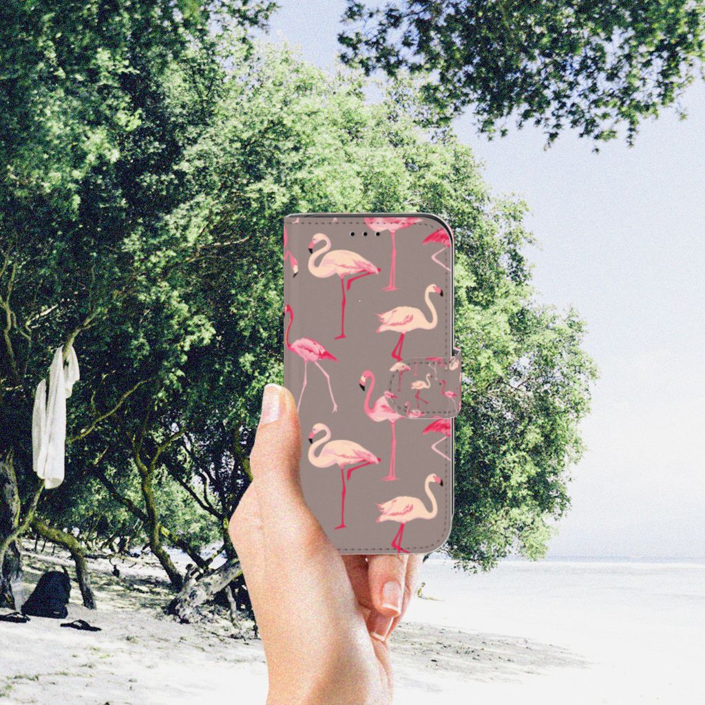 Apple iPhone 11 Pro Telefoonhoesje met Pasjes Flamingo