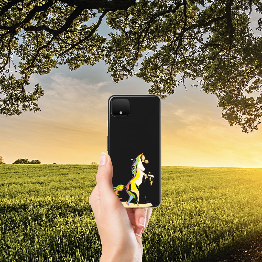 Google Pixel 4 XL Telefoonhoesje met Naam Horse Color B2C Telecom