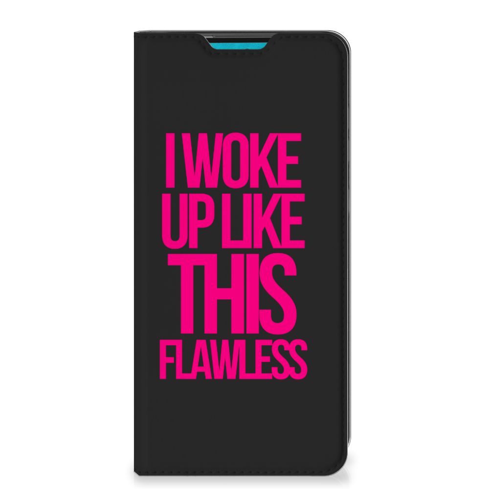 Samsung Galaxy A73 Hoesje met tekst Woke Up - Origineel Cadeau Zelf Maken - B2C Telecom