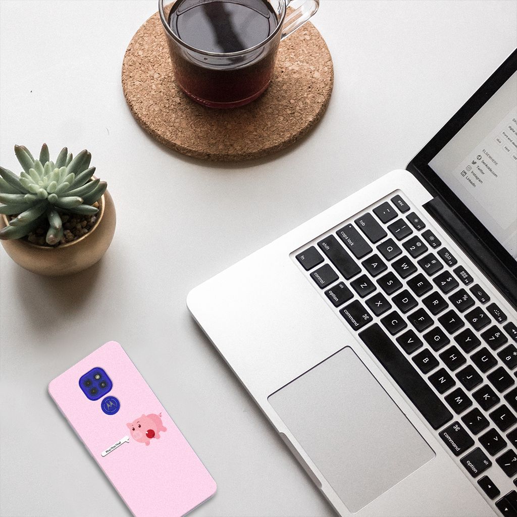 Motorola Moto G9 Play | E7 Plus Telefoonhoesje met Naam Pig Mud B2C Telecom
