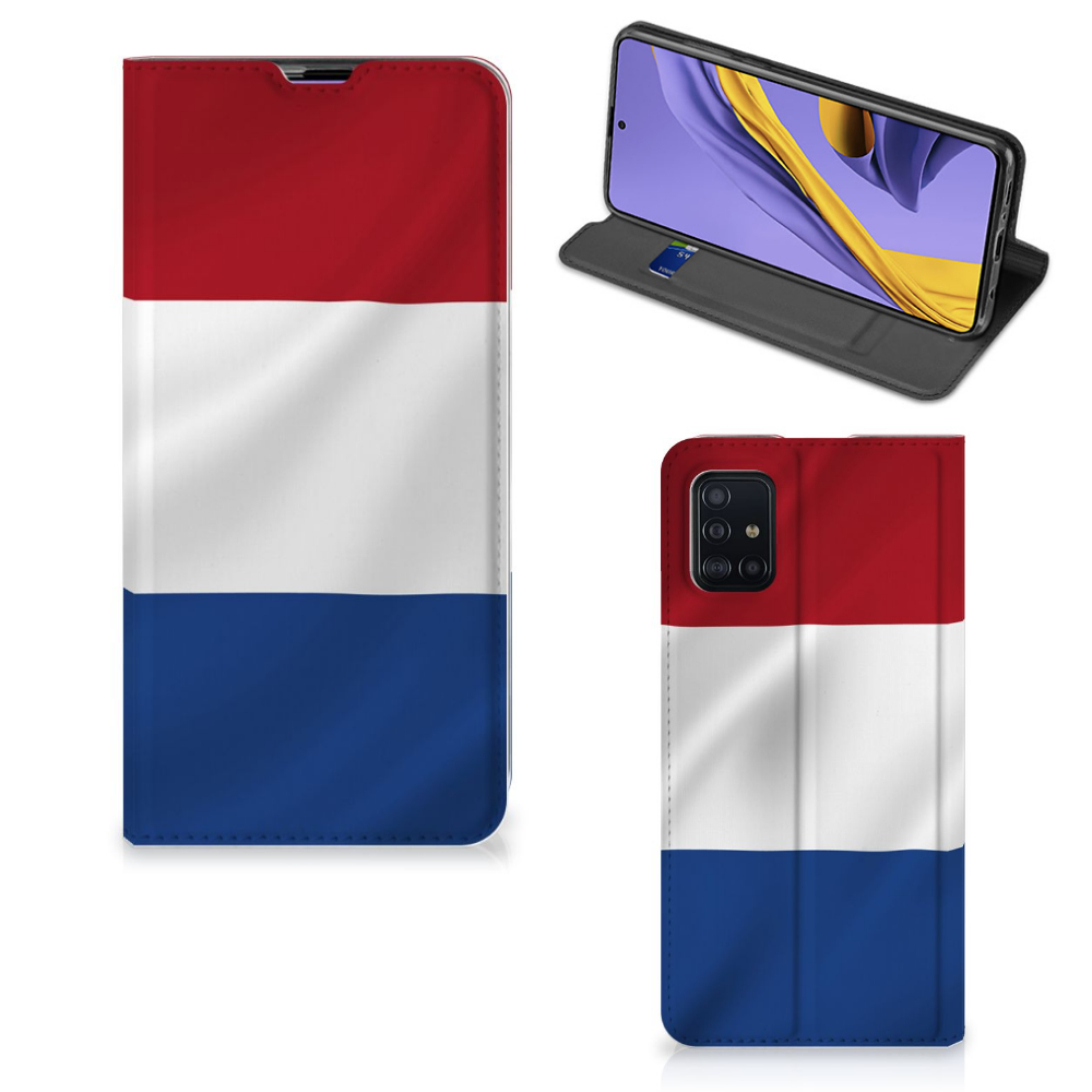Samsung Galaxy A51 Standcase Nederlandse Vlag - B2C Telecom